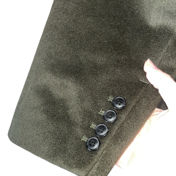 NEW Stafford Wool-blend Double-Breasted Topcoat XL Olive Green - Picture 5 of 16